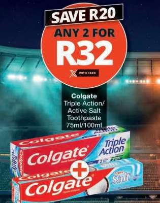 Colgate Triple Action/Active Salt Toothpaste