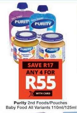 Purity 2nd Foods/Pouches