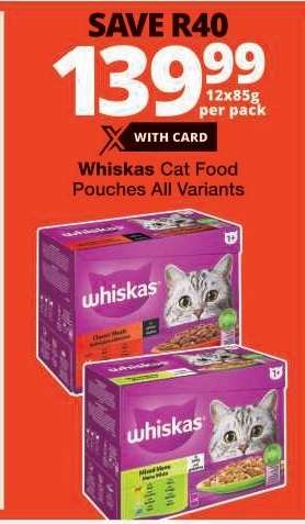 Whiskas Cat Food Pouches All Variants