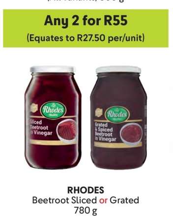 Rhodes Beetroot Sliced OR Grated