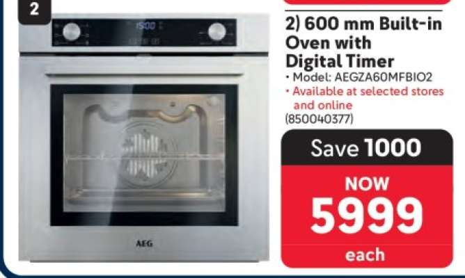 600 mm Built-in Oven with Digital Timer
