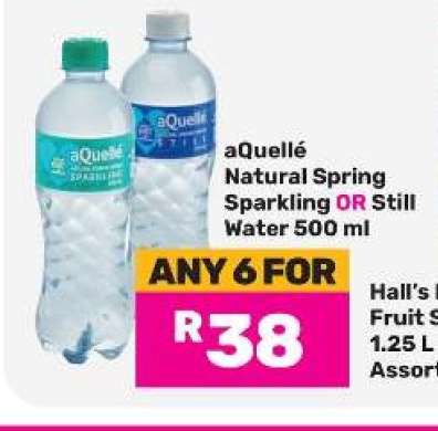 aQuellé Natural Spring Sparkling OR Still Water 500 ml