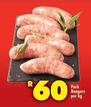 Pork Bangers per kg