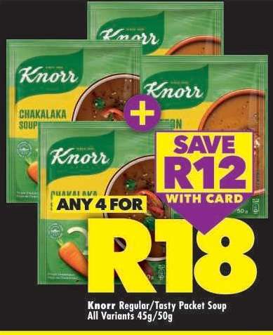 Knorr Regular/Tasty Packet Soup