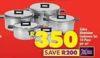 Zebra Aluminum Cookware Set 10-Piece per set