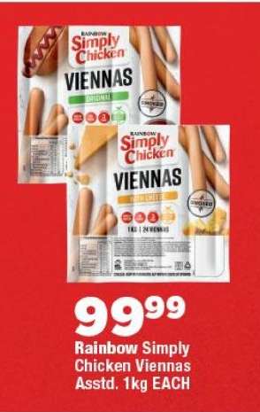 Rainbow Simply Chicken Viennas