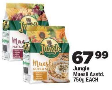 Jungle Muesli Asstd. 750g EACH