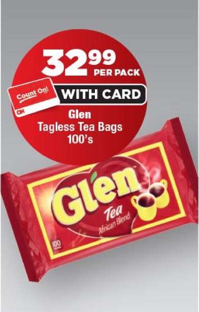 Glen Tagless Tea Bags 100's