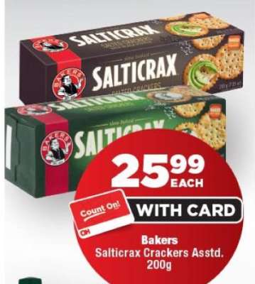 Bakers Salticrax Crackers Asstd.