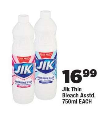 Jik Thin Bleach Asstd.