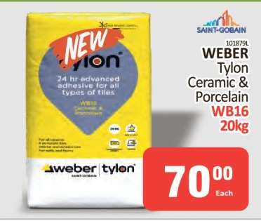 WEBER Tylon Ceramic & Porcelain WB16 20kg