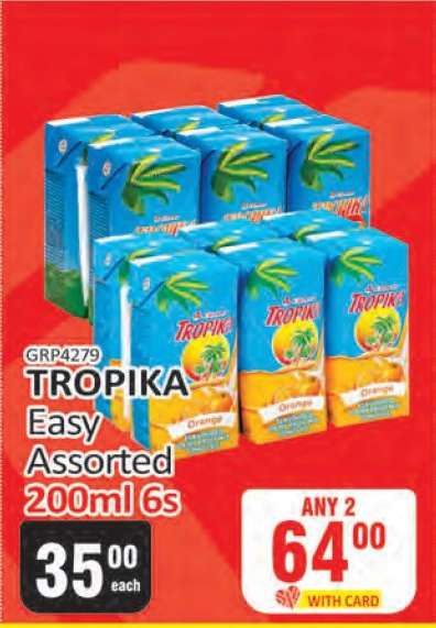 TROPIKA Easy Assorted 200ml 6s