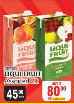 LIQUI FRUIT Assorted 2lt