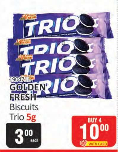 GOLDEN FRESH Biscuits Trio 5g