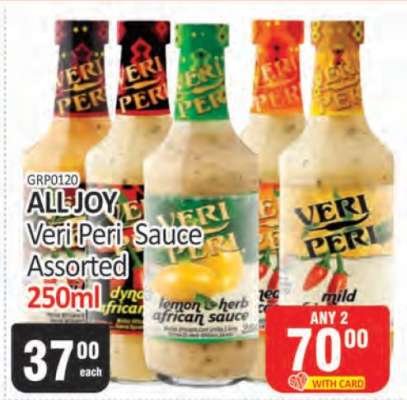 ALL JOY Veri Peri Sauce Assorted