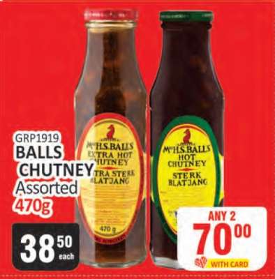 BALLS CHUTNEY Assorted 470g