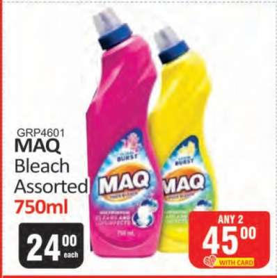 MAQ Bleach Assorted 750ml