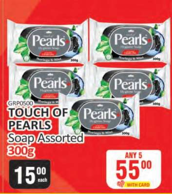 TOUCH OF PEARLS Soap Assorted 300g