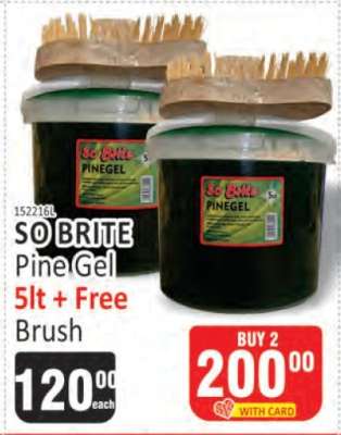 SO BRITE Pine Gel 5lt + Free Brush