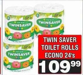 TWIN SAVER TOILET ROLLS ECONO 24's