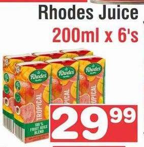 Rhodes Juice 200ml x 6's