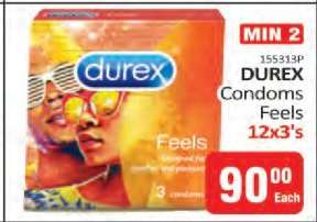 DUREX Condoms Feels 12x3's