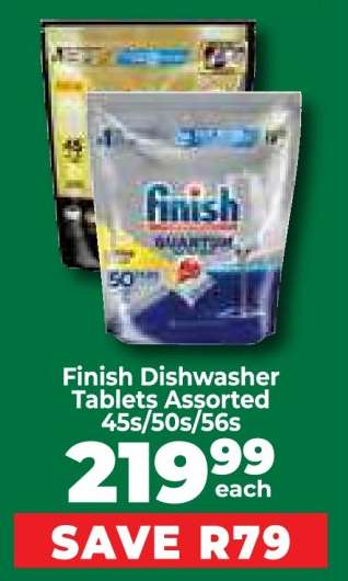 Finish Dishwasher Tablets Assorted 45s/50s/56s