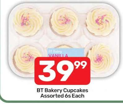 BT Bakery Cupcakes Assorted 6s Each