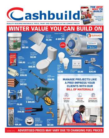 Cashbuild catalogue  - 22/06/2026 - 19/07/2026.
