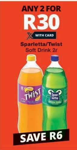 Sparletta/Twist Soft Drink 2L