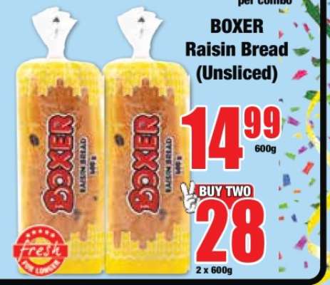 BOXER Raisin Bread (Unsliced)