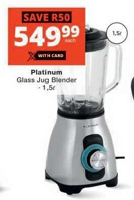 Platinum Glass Jug Blender