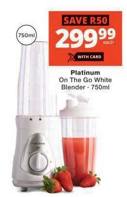 Platinum On The Go White Blender