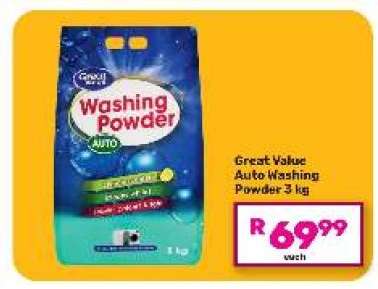 Great Value Auto Washing Powder 3 kg