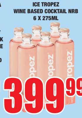 ICE TROPEZ WINE BASED COCKTAIL NRB 6 X 275ML