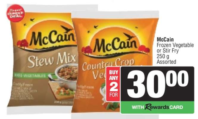 McCain Frozen Vegetable or Stir Fry