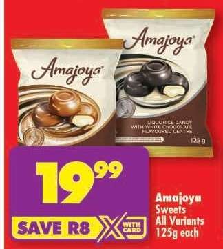 AMAJOYA SWEETS all variants 125g each