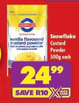 SNOWFLAKE CUSTARD POWDER 500g each