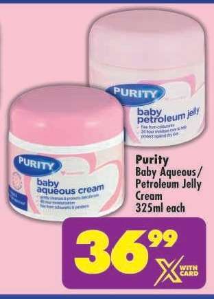 Purity Baby Aqueous/Petroleum Jelly Cream 325ml each