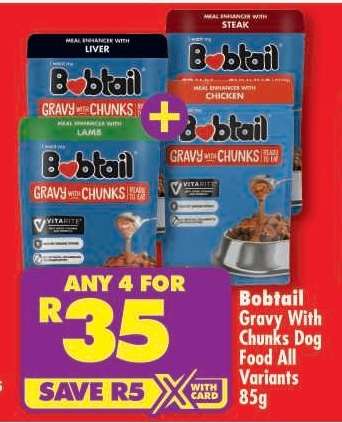 Bobtail Gravy With Chunks Dog Food All Variants 85g