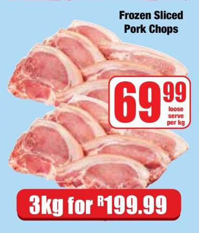 Frozen Sliced Pork Chops