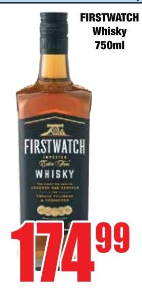 FIRSTWATCH WHISKY 750ML