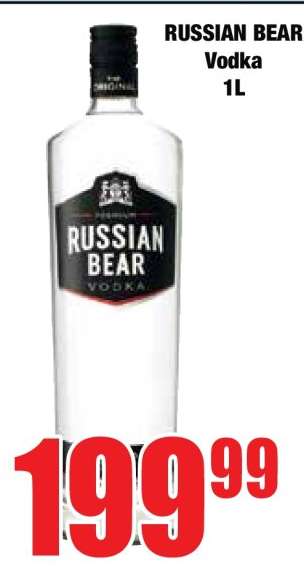 RUSSIAN BEAR VODKA 1L