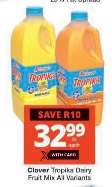 CLOVER TROPIKA DAIRY FRUIT MIX all variants