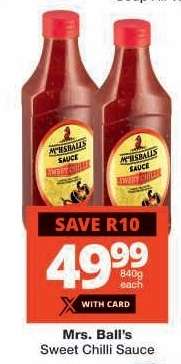 MRS BALL'S SWEET CHILLI SAUCE