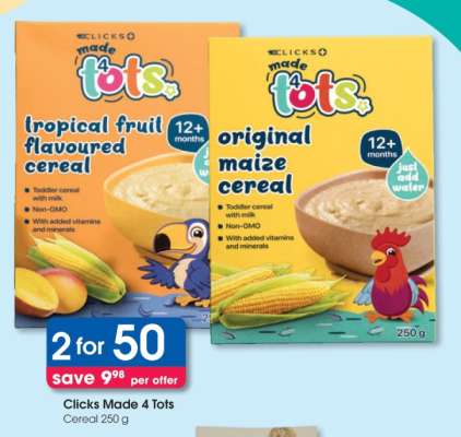 Clicks Made 4 Tots Cereal 250 g