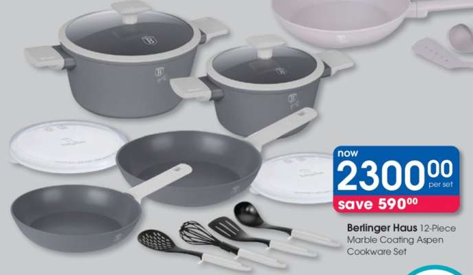 Berlinger Haus 12-Piece Marble Coating Aspen Cookware Set