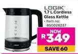 LOGIK 1.7 L Cordless Glass Kettle