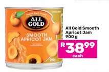 All Gold Smooth Apricot Jam 900 g