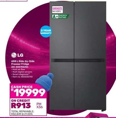 LG 658 L Side-by-Side Freezer Fridge (GC-B287SLQV)